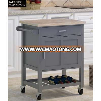 30% off natural finish granite top small kitchen trolley