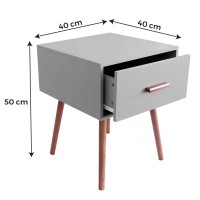 Modern side night table furniture wooden beds with nightstand