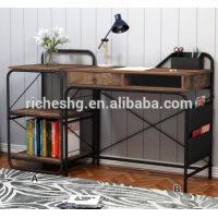 Morden Design Iron coffee table computer desk with drawer