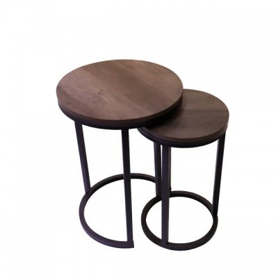 Round new design coffee table convertible modern set