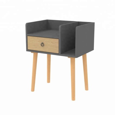 classic night stand design with bedside bookcase shelf