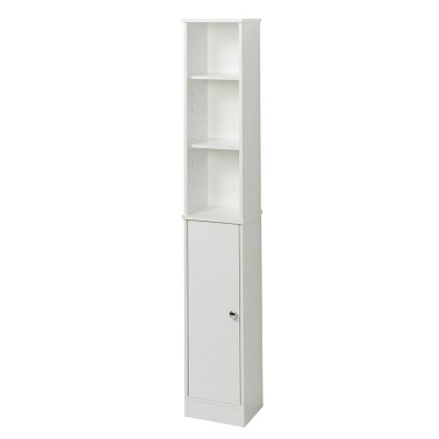 White color homebase wooden bathroom tall cabinet