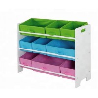 Kids' toy organizer with storage  plastic bins for playroom