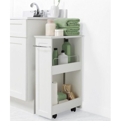 Unique Design White Coating Rolling Storage Shelf Bathroom cabinet