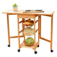 Good Design Rolling Folding Kitchen Cart